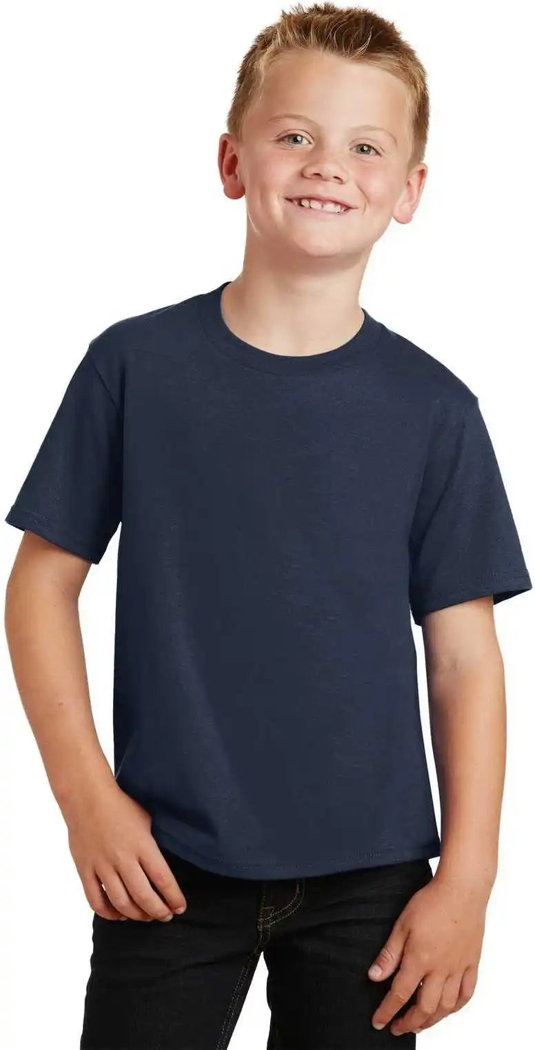 Port & Company Pc450y Youth Fan Favorite Tee Deep Navy