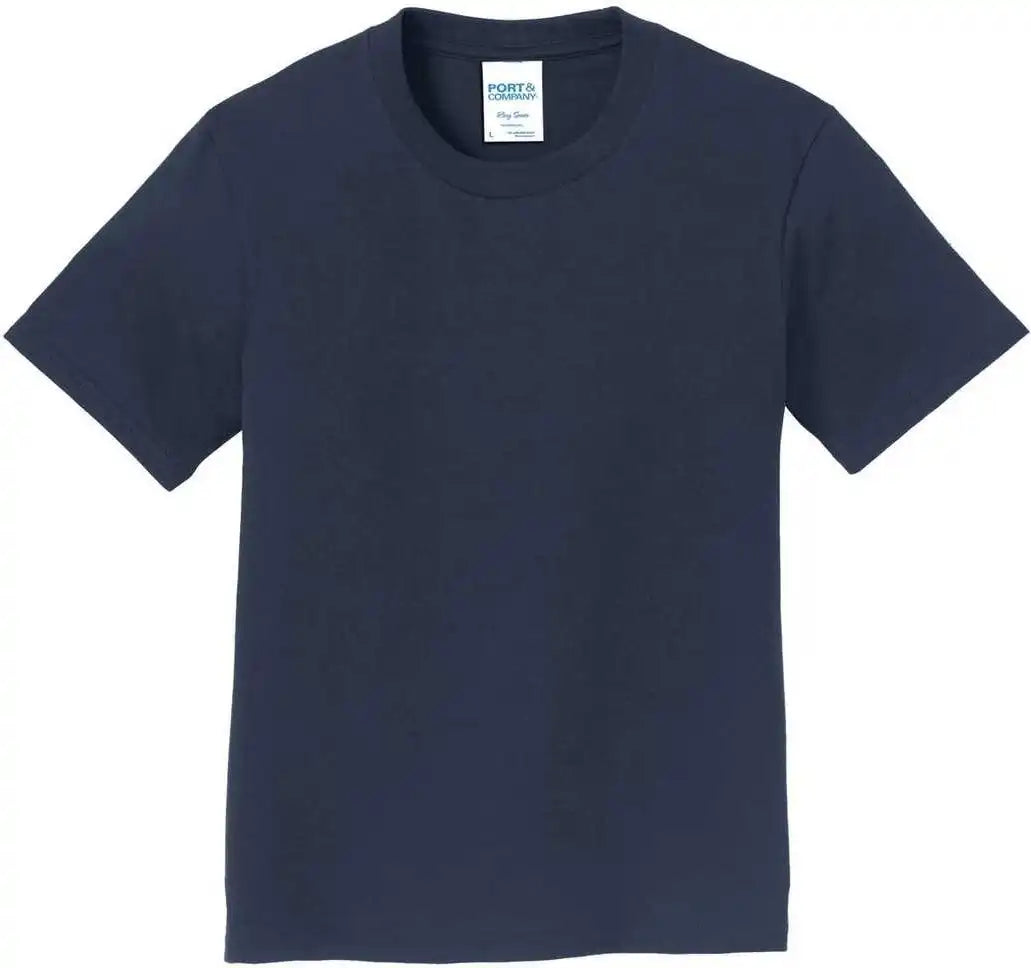 Port &amp; Company Pc450y Youth Fan Favorite Tee Deep Navy