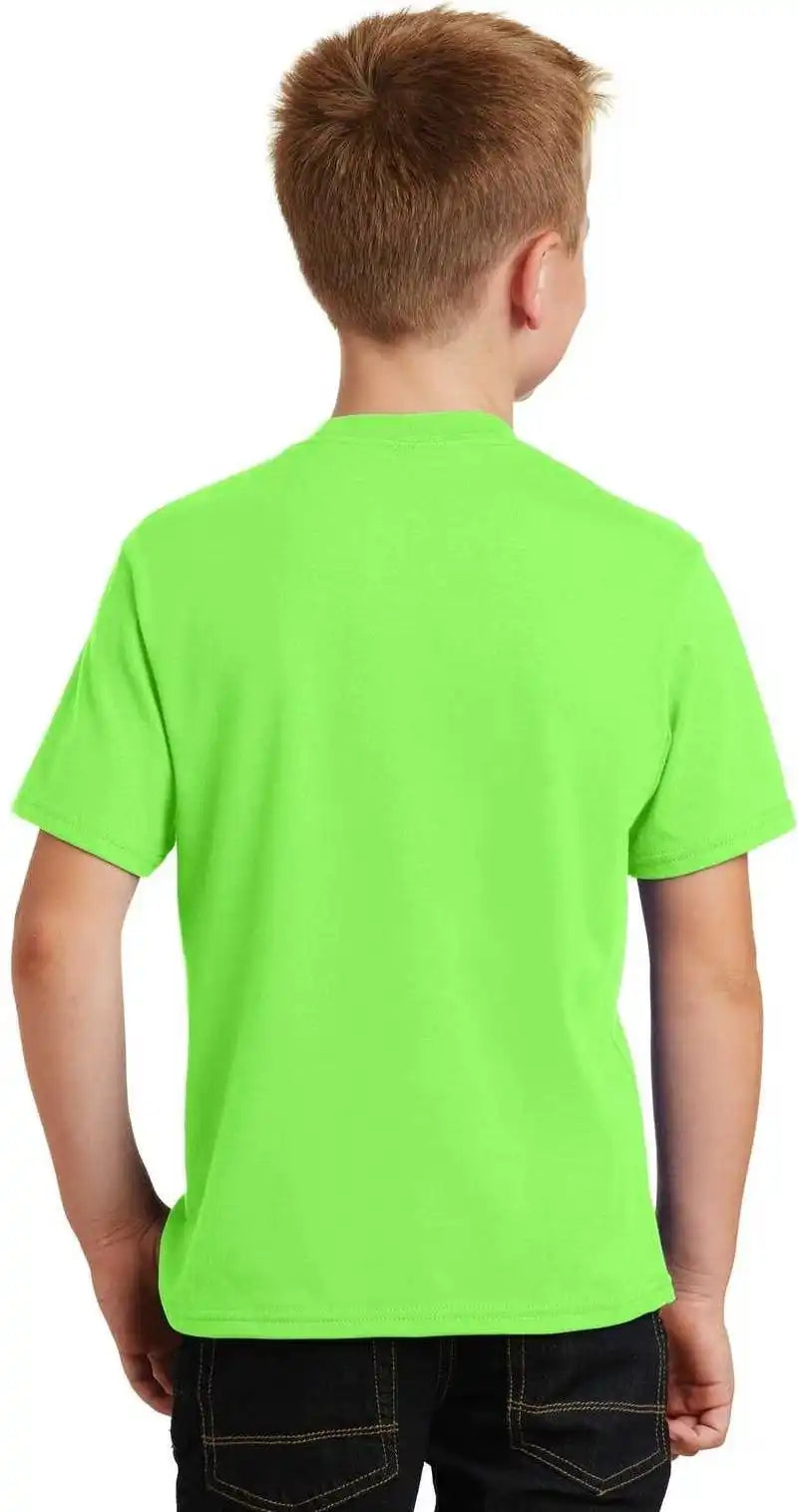Port &amp; Company Pc450y Youth Fan Favorite Tee Flash Green
