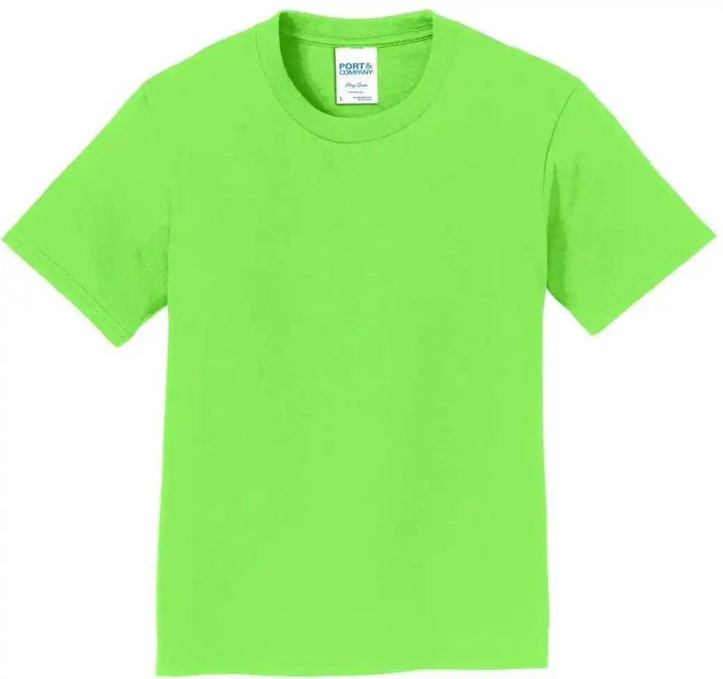 Port &amp; Company Pc450y Youth Fan Favorite Tee Flash Green