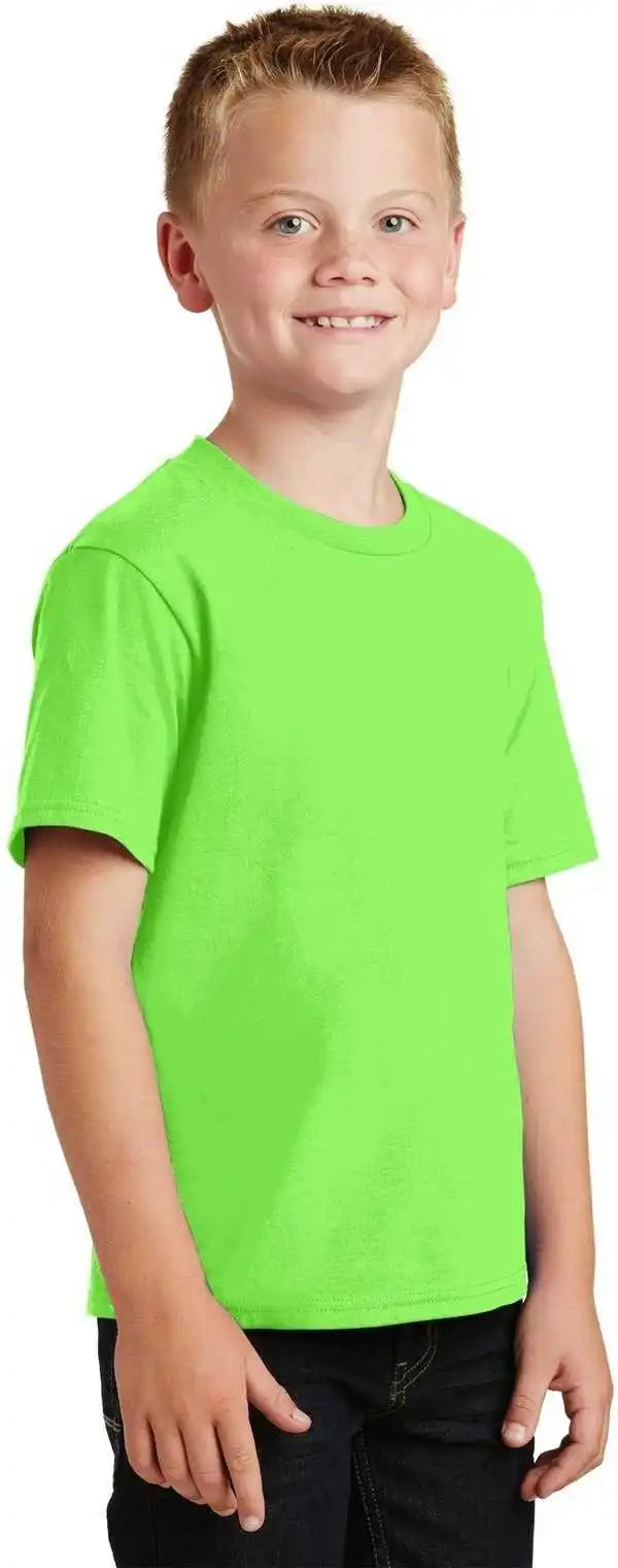 Port &amp; Company Pc450y Youth Fan Favorite Tee Flash Green