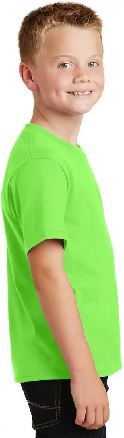 Port &amp; Company Pc450y Youth Fan Favorite Tee Flash Green