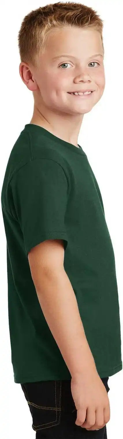 Port &amp; Company Pc450y Youth Fan Favorite Tee Forest Green
