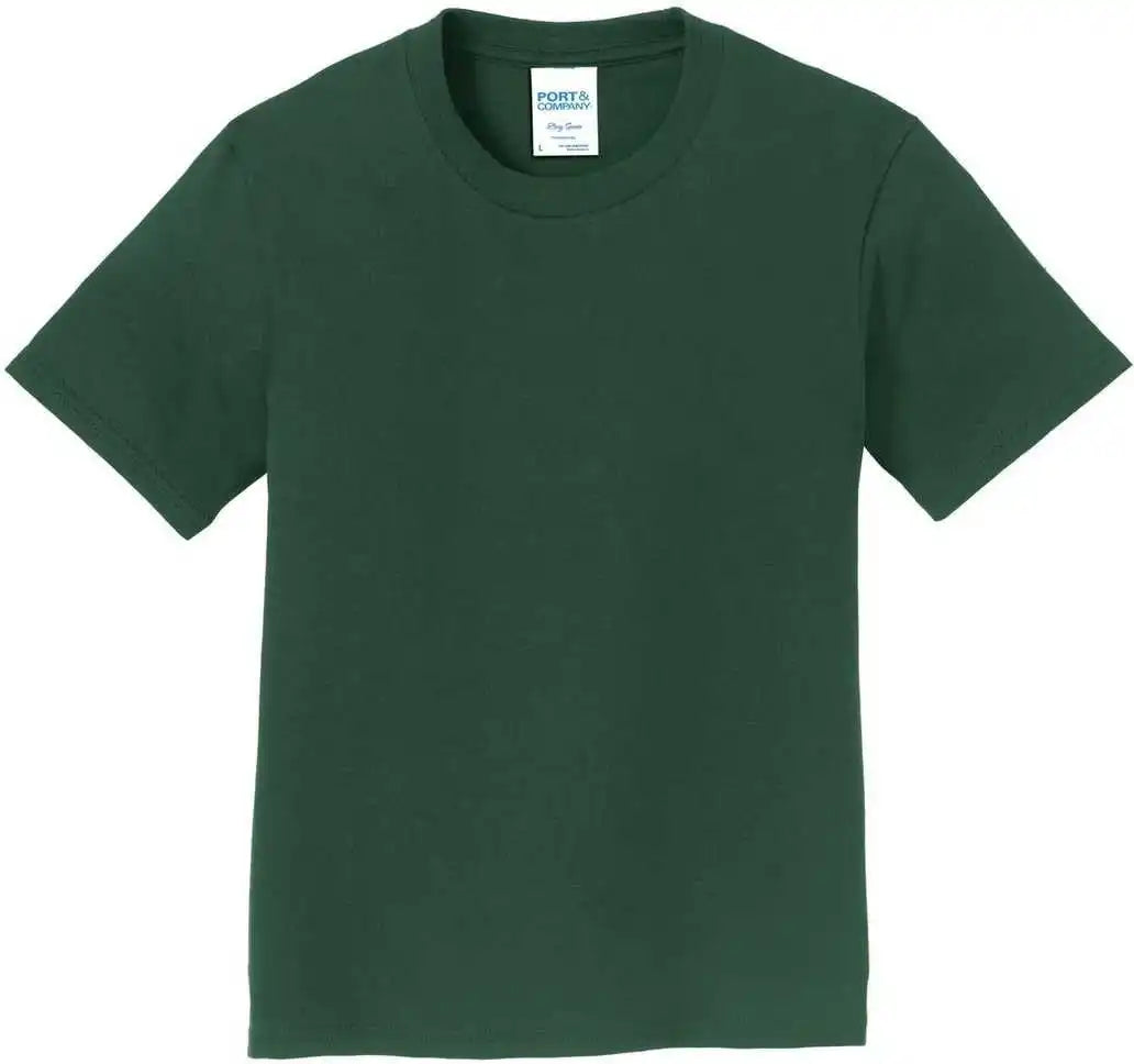 Port &amp; Company Pc450y Youth Fan Favorite Tee Forest Green