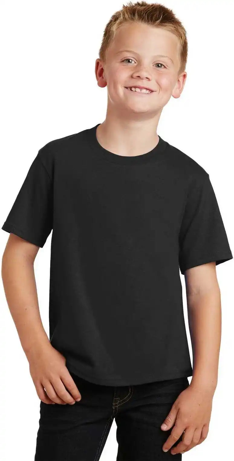 Port & Company Pc450y Youth Fan Favorite Tee Jet Black