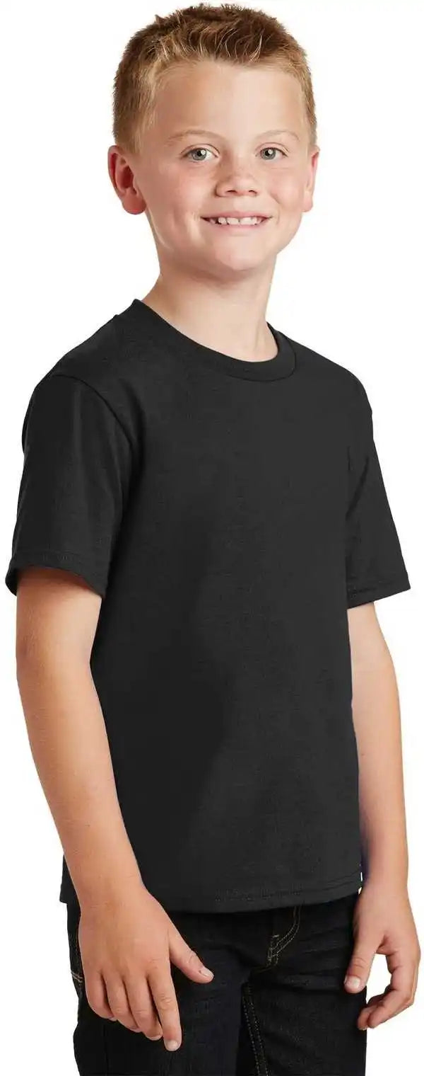 Port &amp; Company Pc450y Youth Fan Favorite Tee Jet Black