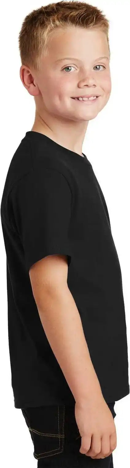 Port &amp; Company Pc450y Youth Fan Favorite Tee Jet Black