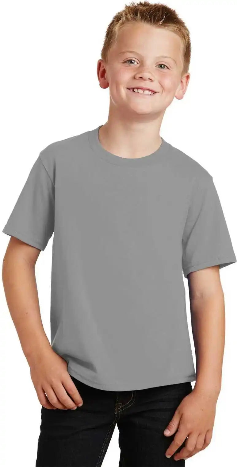 Port & Company Pc450y Youth Fan Favorite Tee Medium Gray