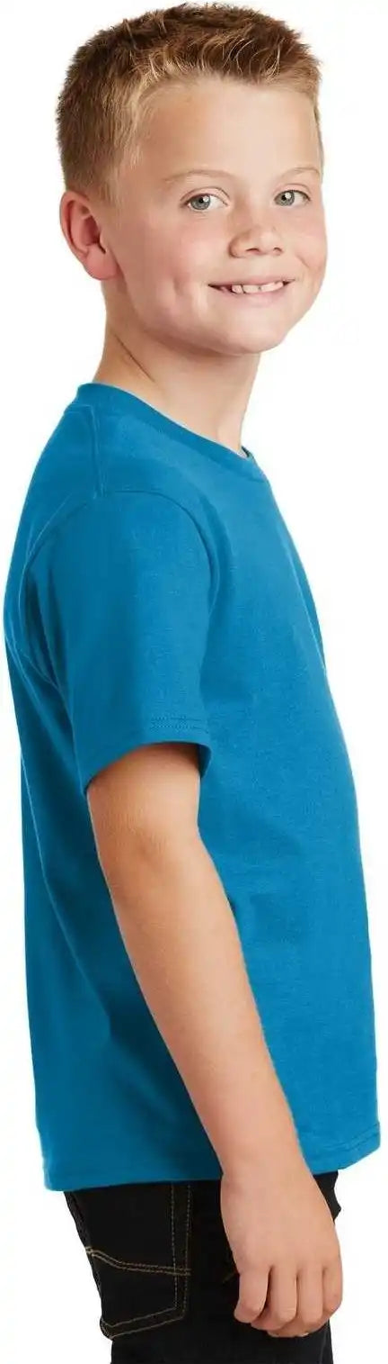 Port &amp; Company Pc450y Youth Fan Favorite Tee Sapphire