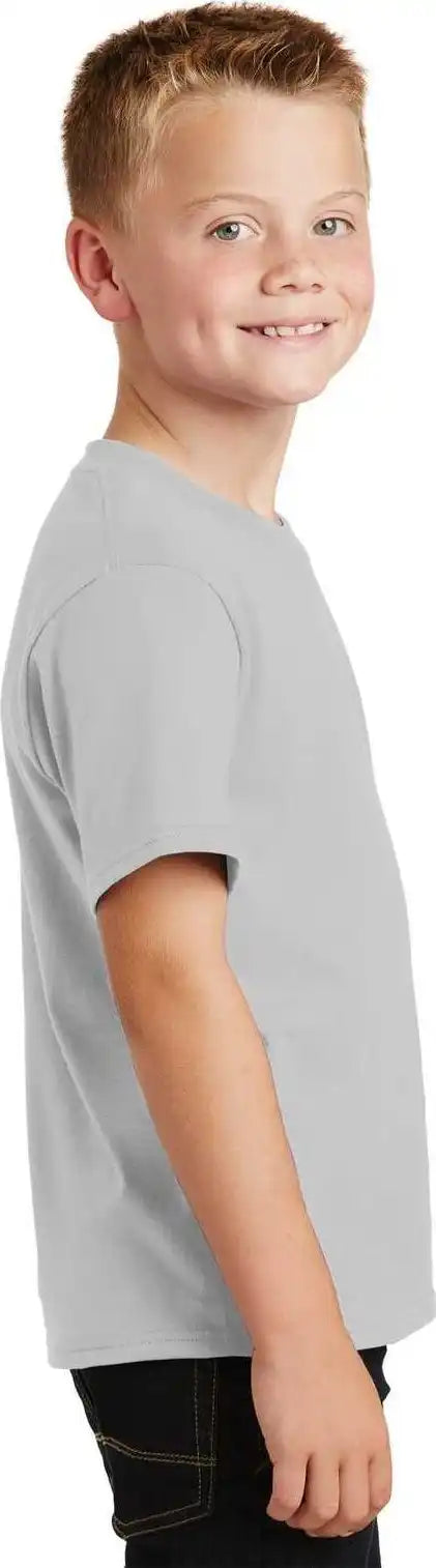 Port &amp; Company Pc450y Youth Fan Favorite Tee Silver