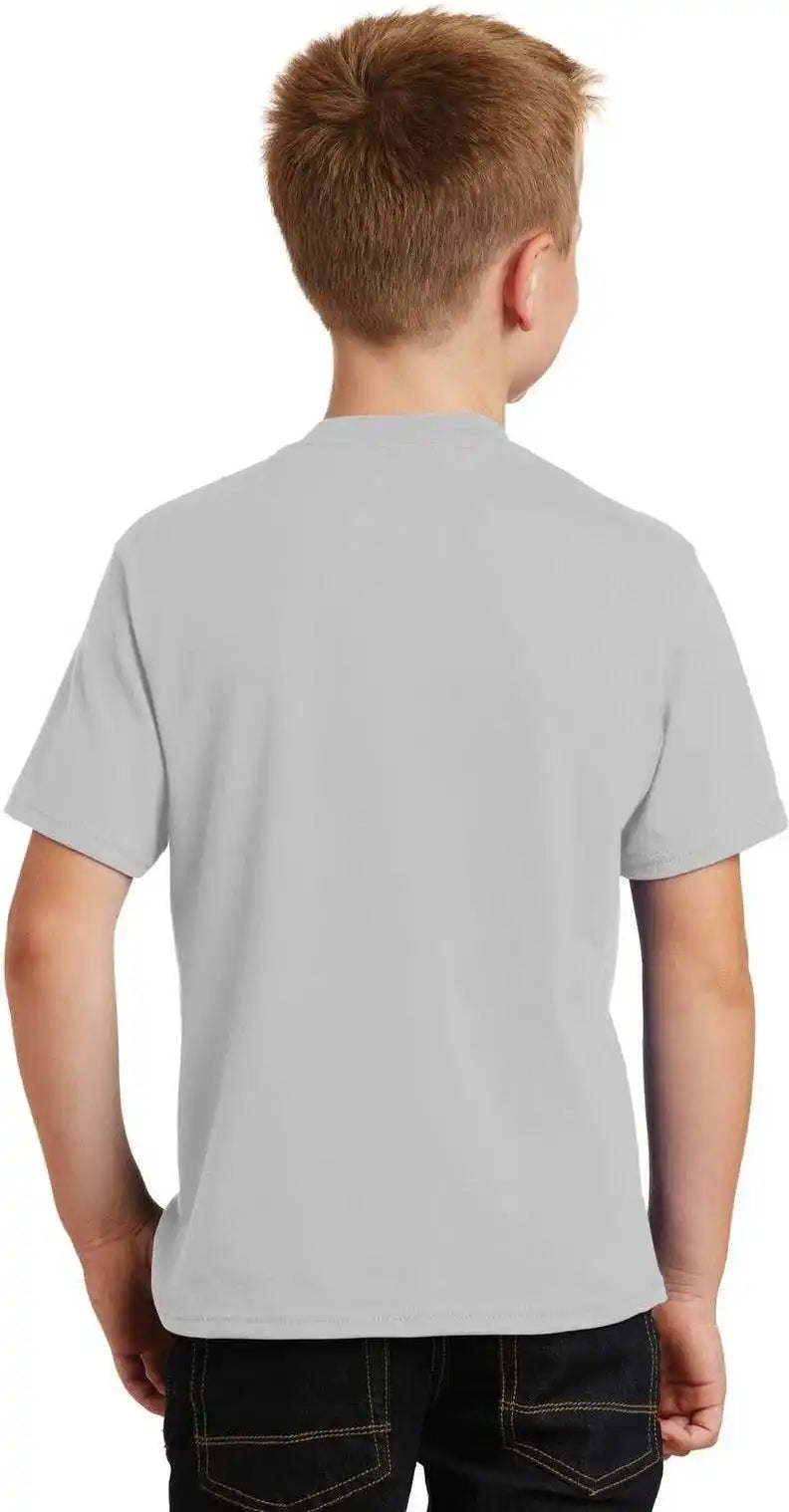 Port &amp; Company Pc450y Youth Fan Favorite Tee Silver