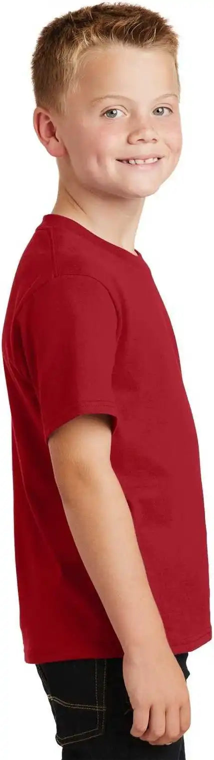 Port &amp; Company Pc450y Youth Fan Favorite Tee Team Cardinal