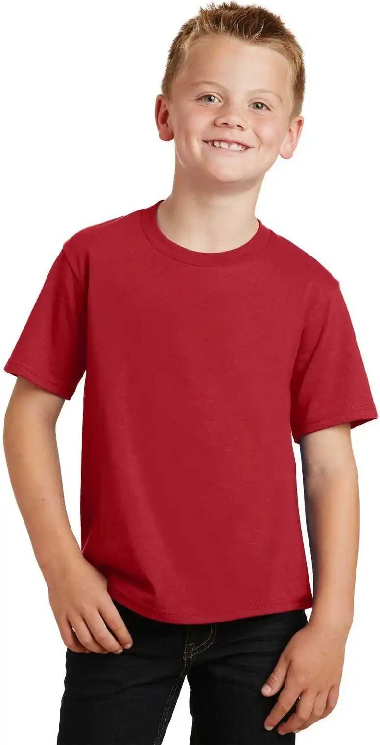 Port &amp; Company Pc450y Youth Fan Favorite Tee Team Cardinal