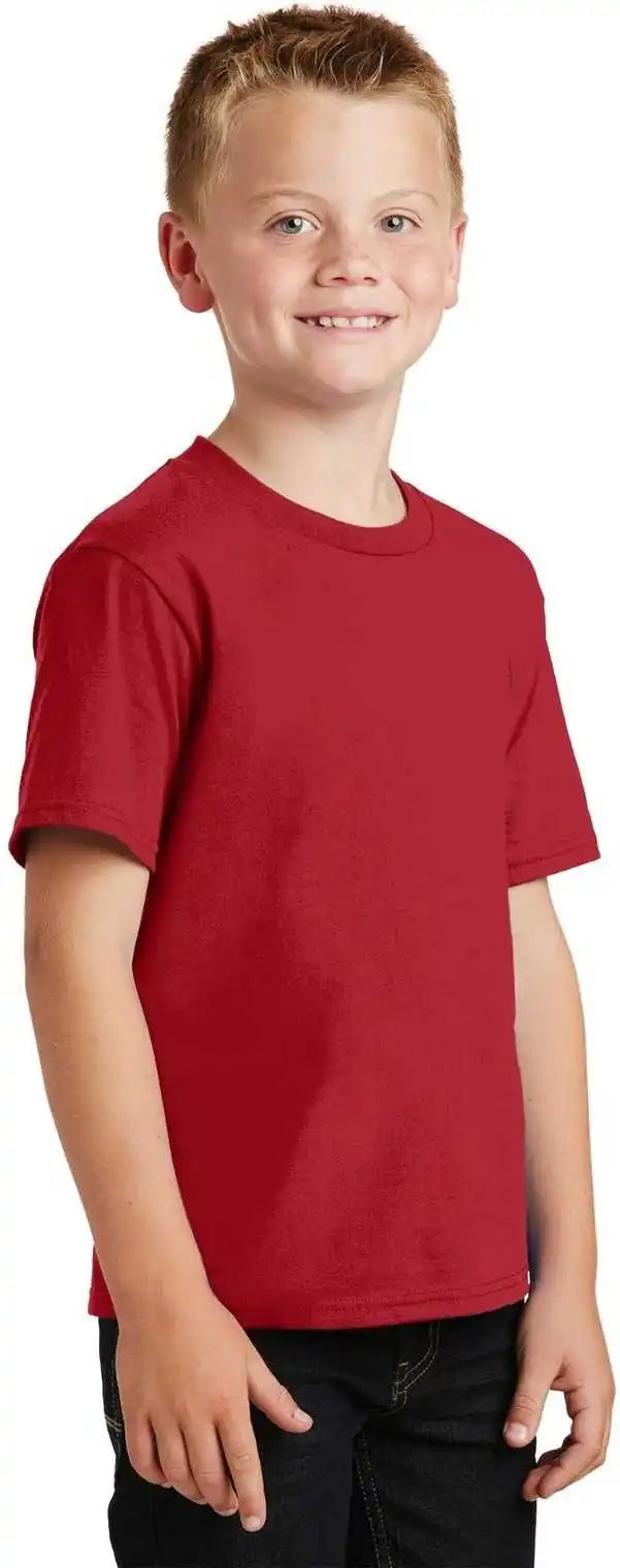 Port &amp; Company Pc450y Youth Fan Favorite Tee Team Cardinal