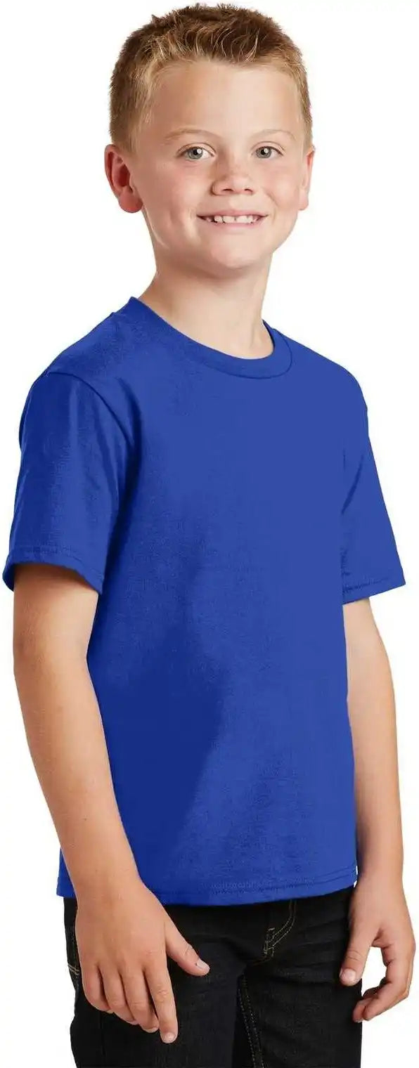 Port &amp; Company Pc450y Youth Fan Favorite Tee True Royal