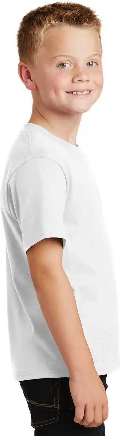 Port &amp; Company Pc450y Youth Fan Favorite Tee White