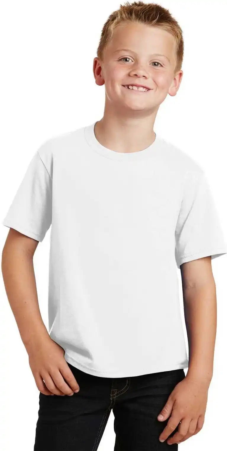Port &amp; Company Pc450y Youth Fan Favorite Tee White