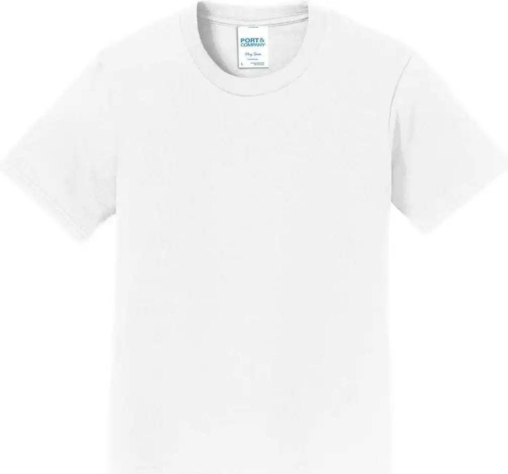 Port &amp; Company Pc450y Youth Fan Favorite Tee White