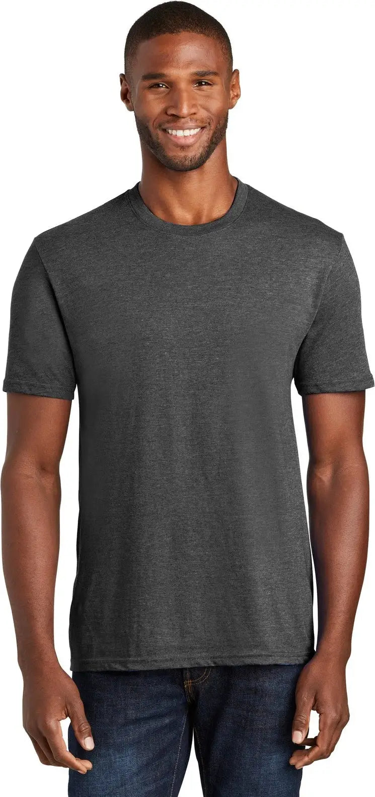 Port & Company Pc455 co Fan Favorite Blend Tee - Black Heather - Adult s