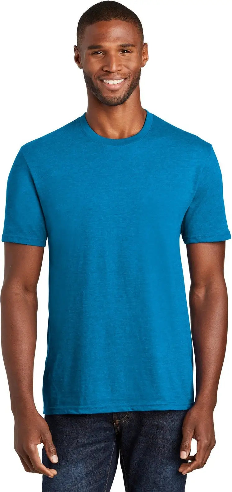 Port & Company Pc455 co Fan Favorite Blend Tee - Sapphire Heather - Adult s