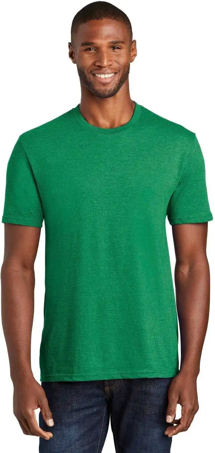 Port & Company Pc455 Fan Favorite Blend Tee Athletic Kelly Green Heather