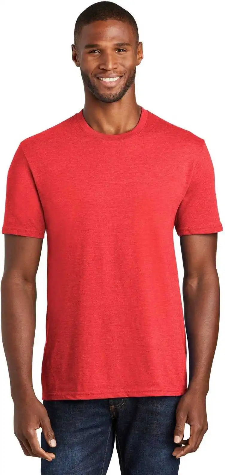 Port & Company Pc455 Fan Favorite Blend Tee Bright Red Heather