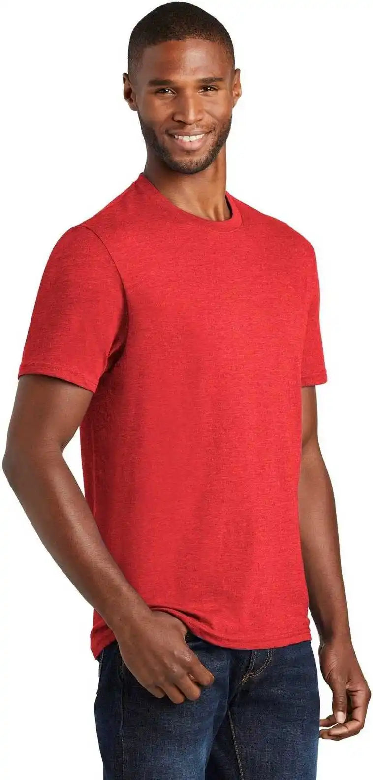 Port &amp; Company Pc455 Fan Favorite Blend Tee Bright Red Heather