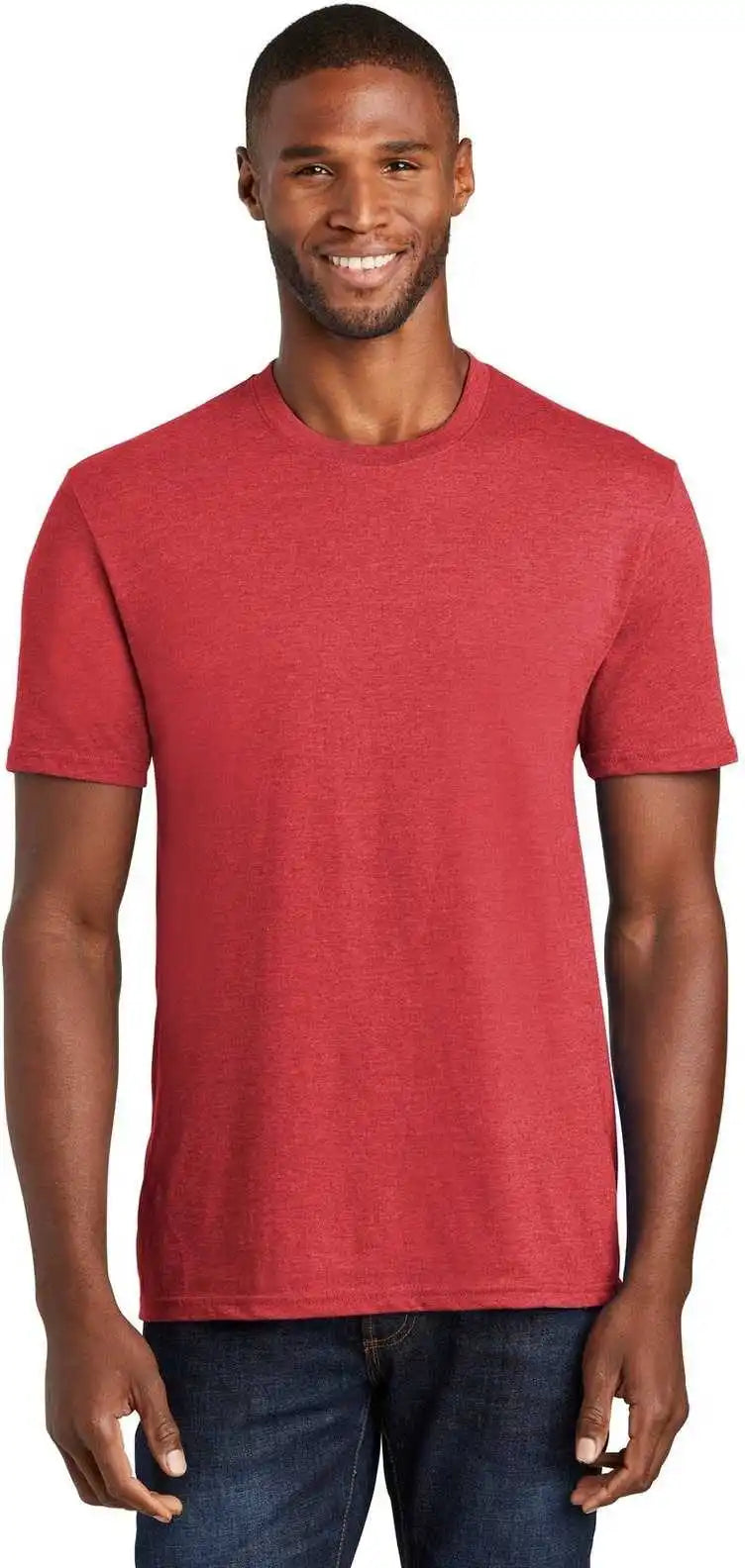 Port &amp; Company Pc455 Fan Favorite Blend Tee Team Cardinal Heather