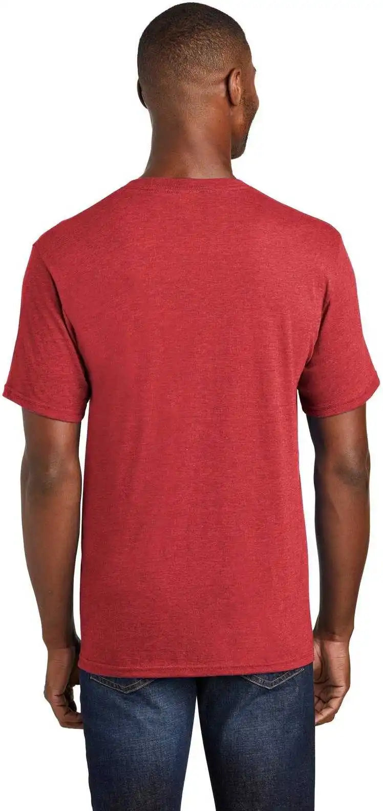 Port & Company Pc455 Fan Favorite Blend Tee - Team Cardinal Heather