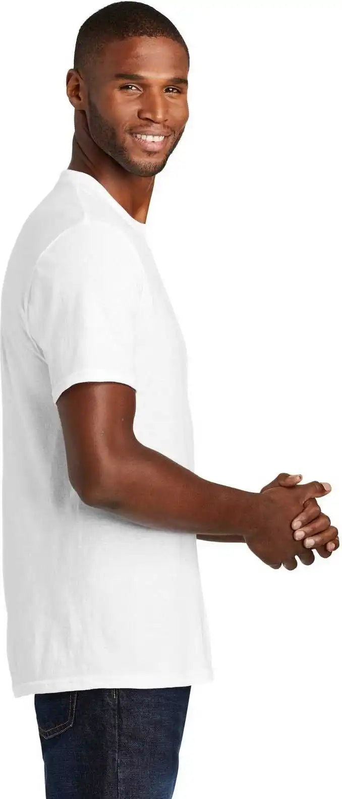 Port &amp; Company Pc455 Fan Favorite Blend Tee White