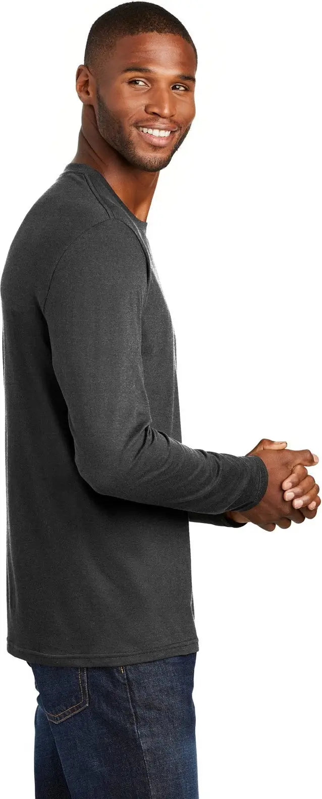 Port & Company Pc455ls co Long Sleeve Fan Favorite Blend Tee - Black Heather