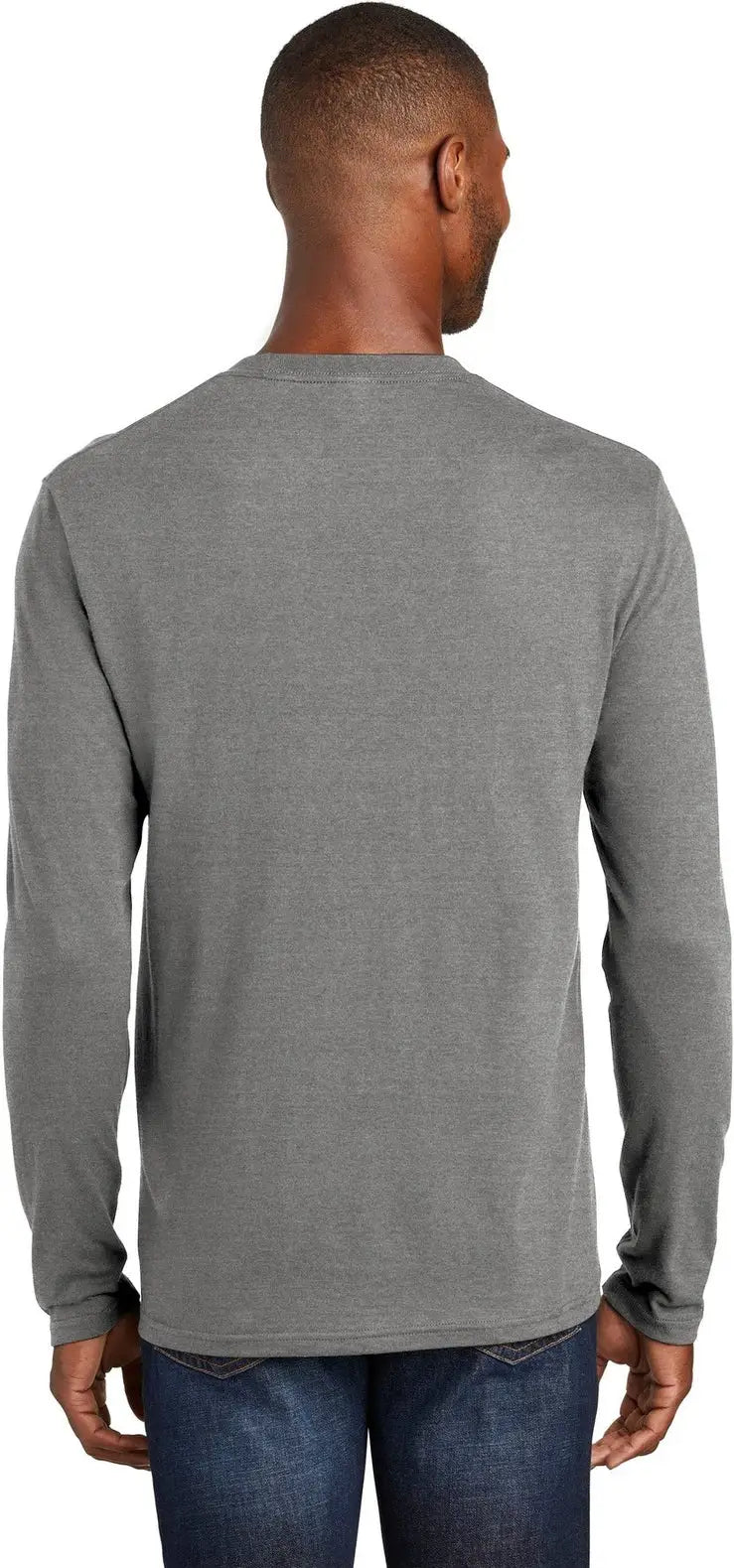 Port & Company Pc455ls co Long Sleeve Fan Favorite Blend Tee - Graphite Heather
