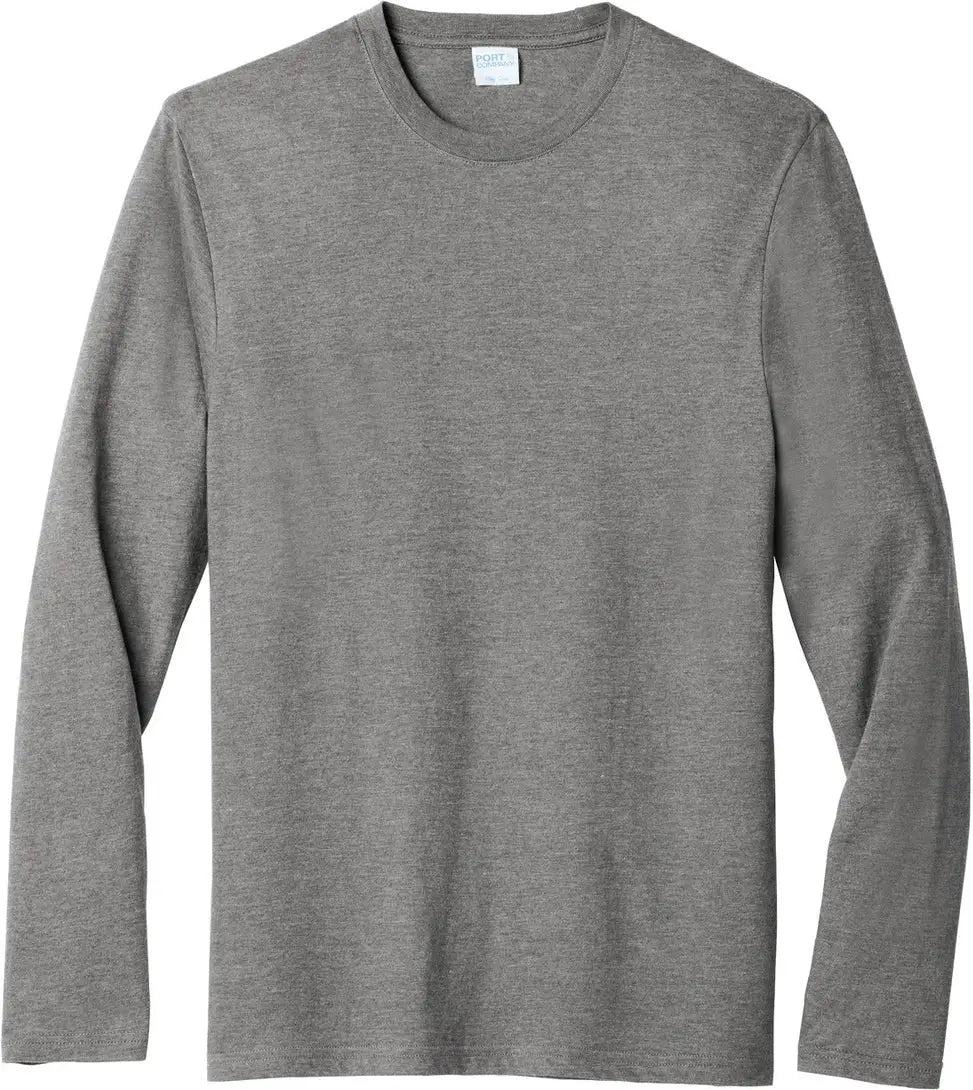 Port & Company Pc455ls co Long Sleeve Fan Favorite Blend Tee - Graphite Heather