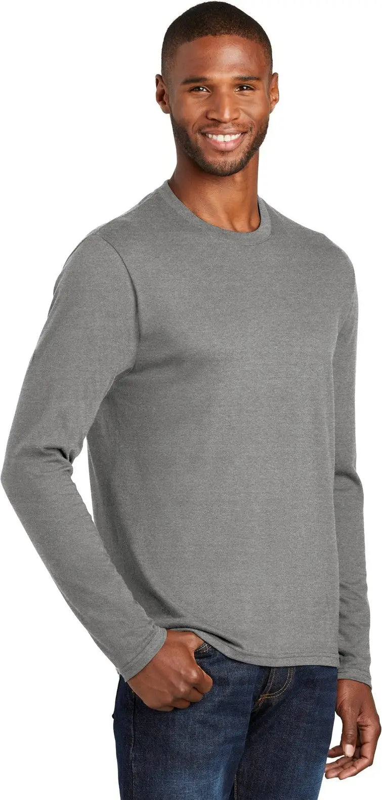 Port & Company Pc455ls co Long Sleeve Fan Favorite Blend Tee - Graphite Heather