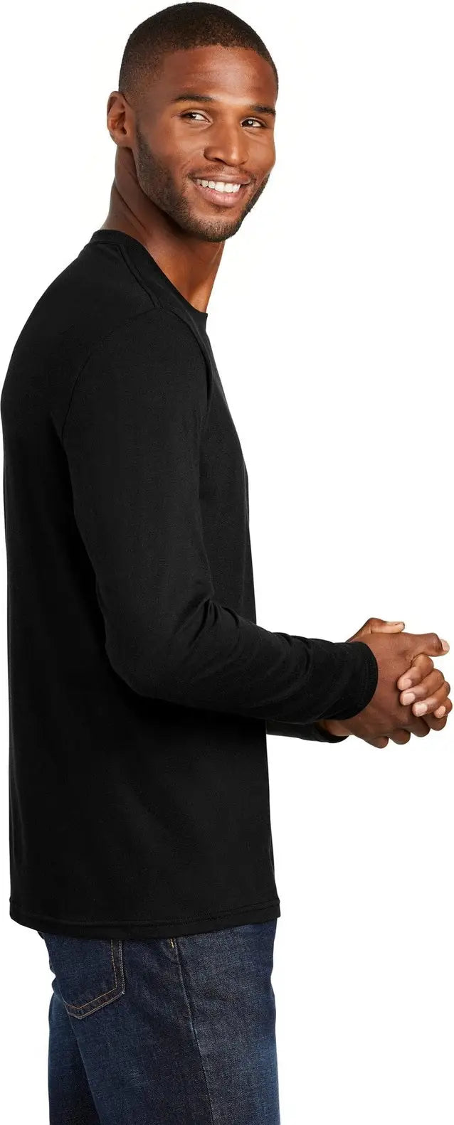 Port & Company Pc455ls co Long Sleeve Fan Favorite Blend Tee - Jet Black