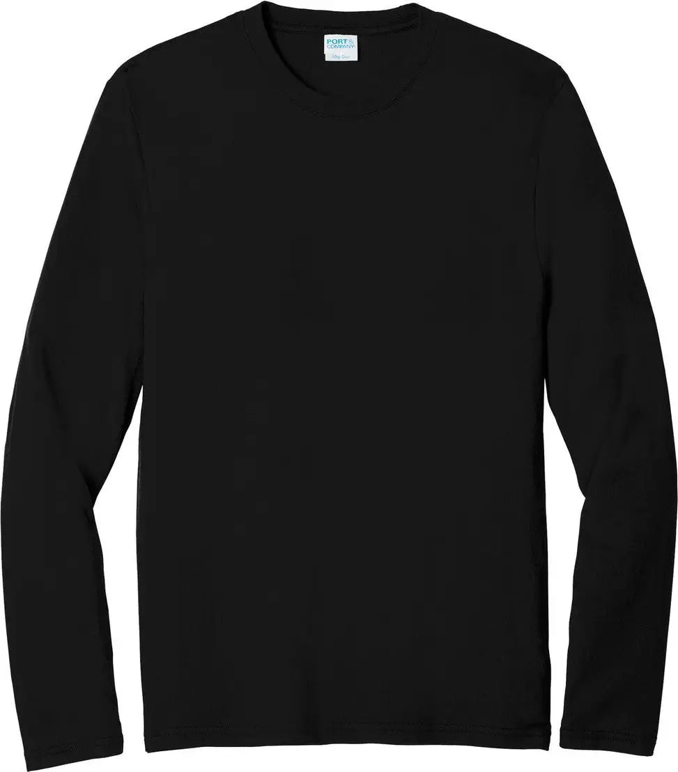 Port & Company Pc455ls co Long Sleeve Fan Favorite Blend Tee - Jet Black