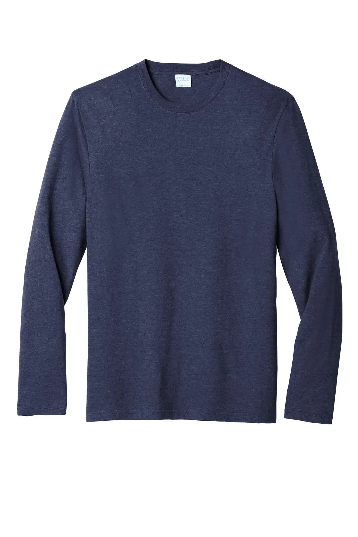 Port & Company Pc455ls co Long Sleeve Fan Favorite Blend Tee - Team Navy Heather