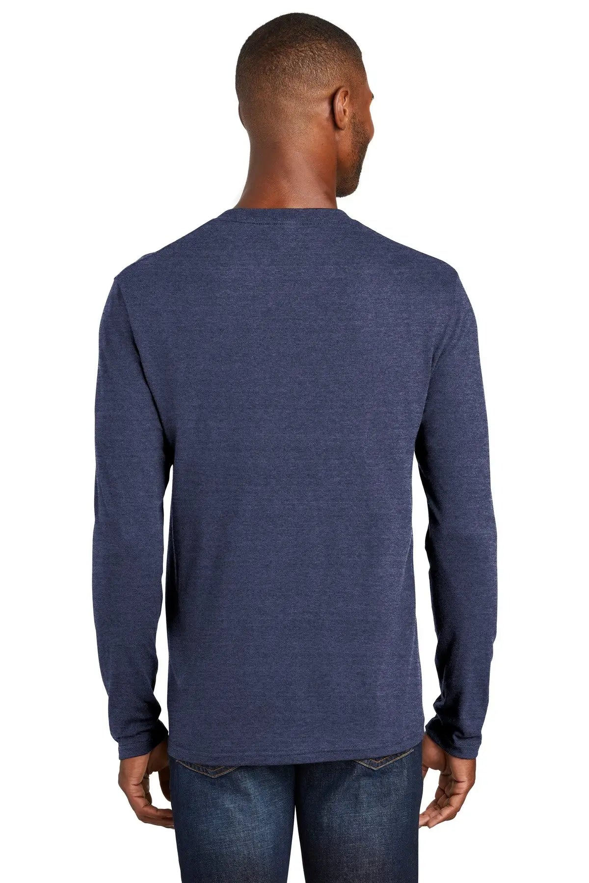 Port & Company Pc455ls co Long Sleeve Fan Favorite Blend Tee - Team Navy Heather