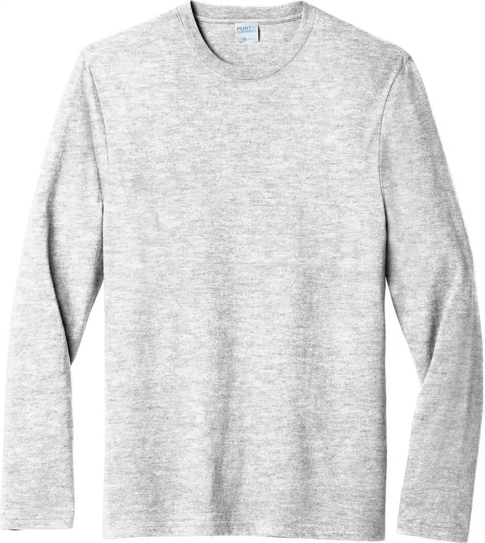 Port &amp; Company Pc455ls Long Sleeve Fan Favorite Blend Tee - Ash