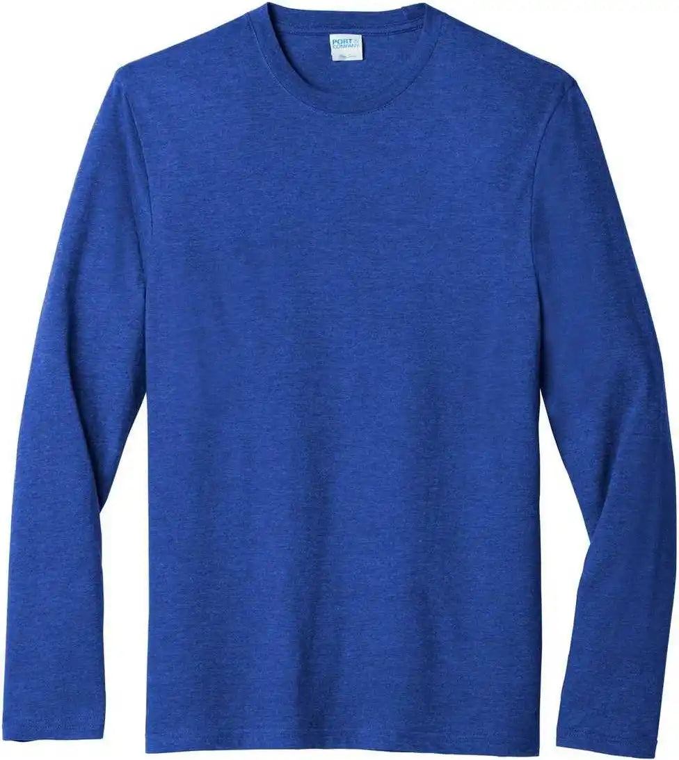 Port &amp; Company Pc455ls Long Sleeve Fan Favorite Blend Tee - True Royal Heather