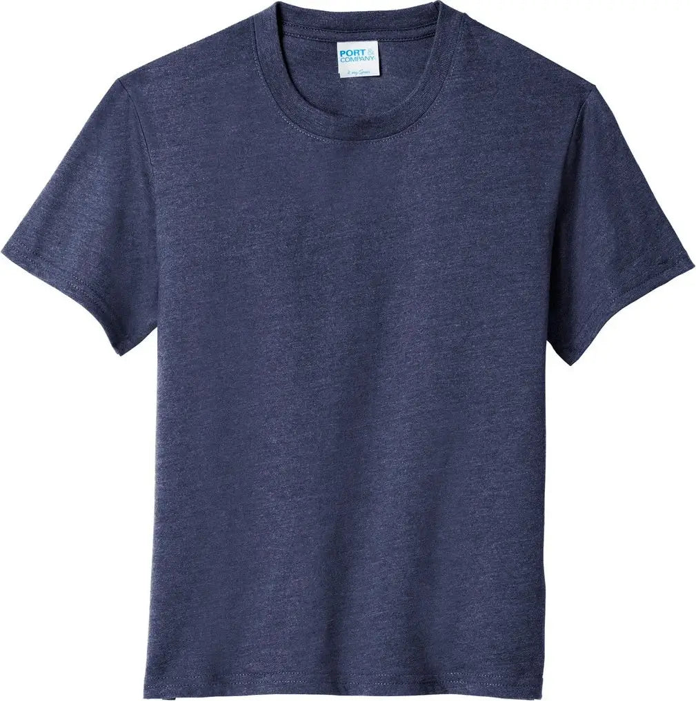 Port & Company Pc455y co Youth Fan Favorite Blend Tee - Team Navy Heather