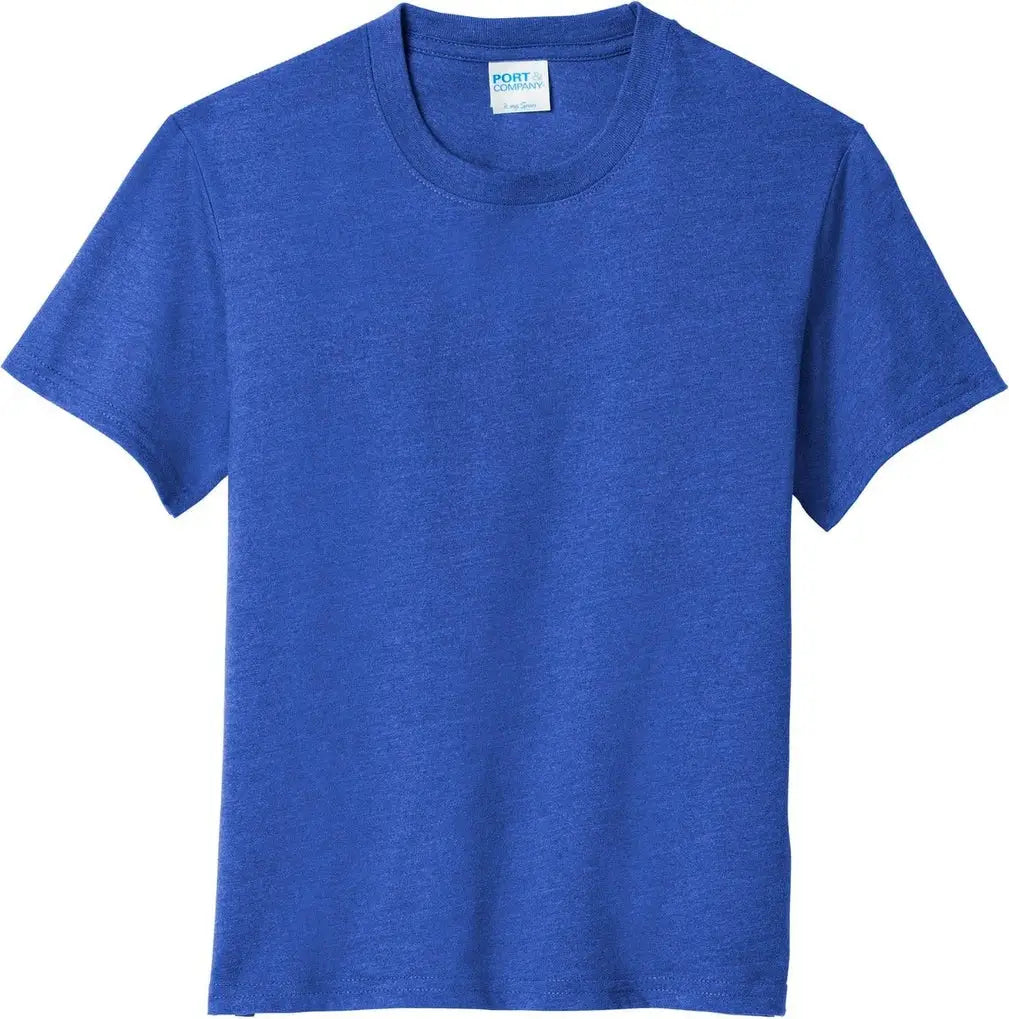 Port & Company Pc455y co Youth Fan Favorite Blend Tee - True Royal Heather