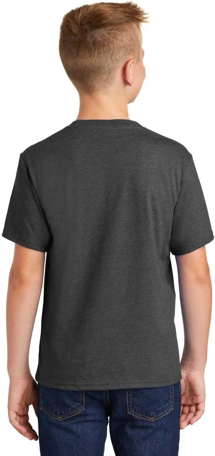 Port & Company Pc455y Youth Fan Favorite Blend Tee - Black Heather