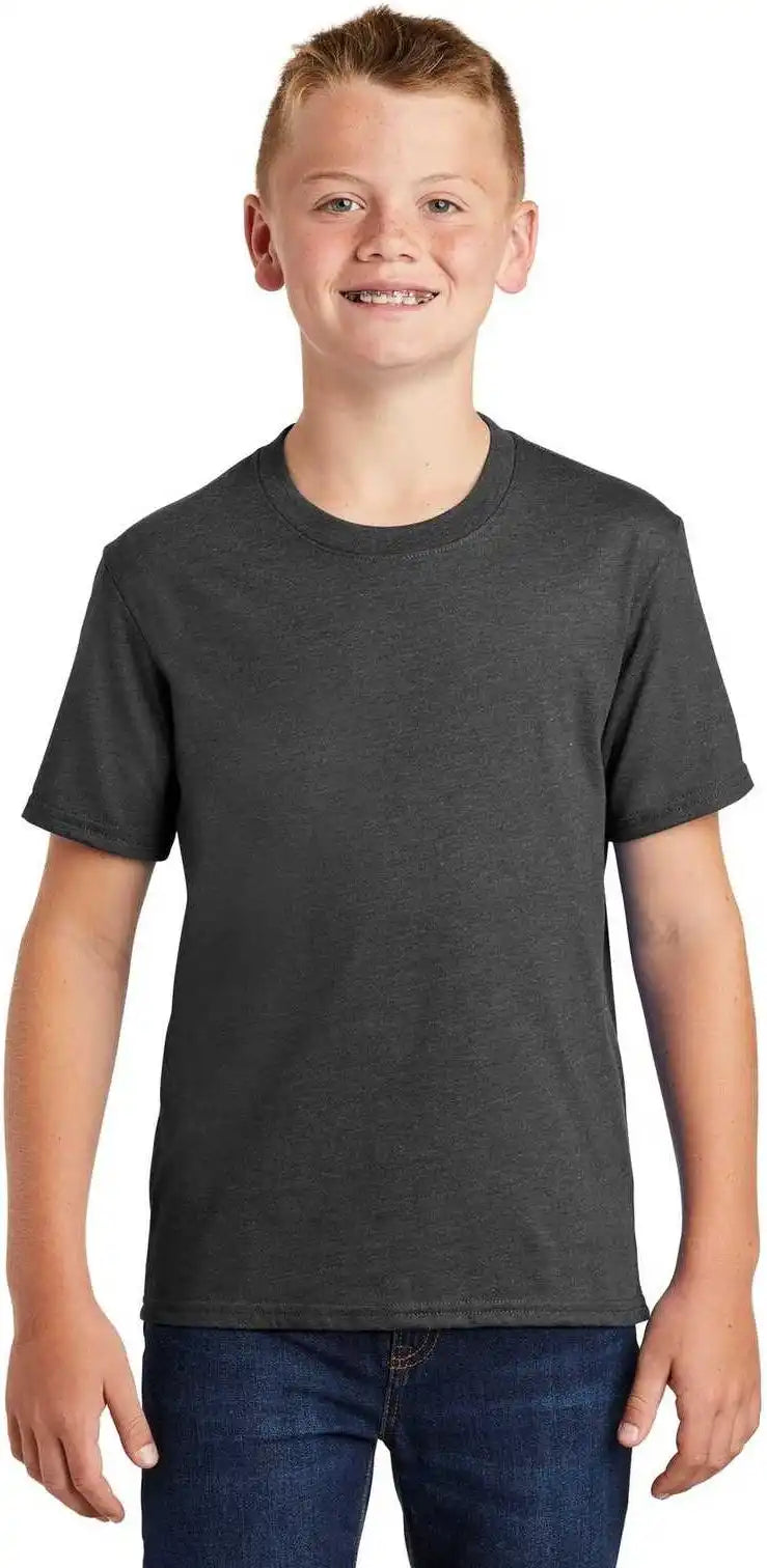 Port & Company Pc455y Youth Fan Favorite Blend Tee Black Heather