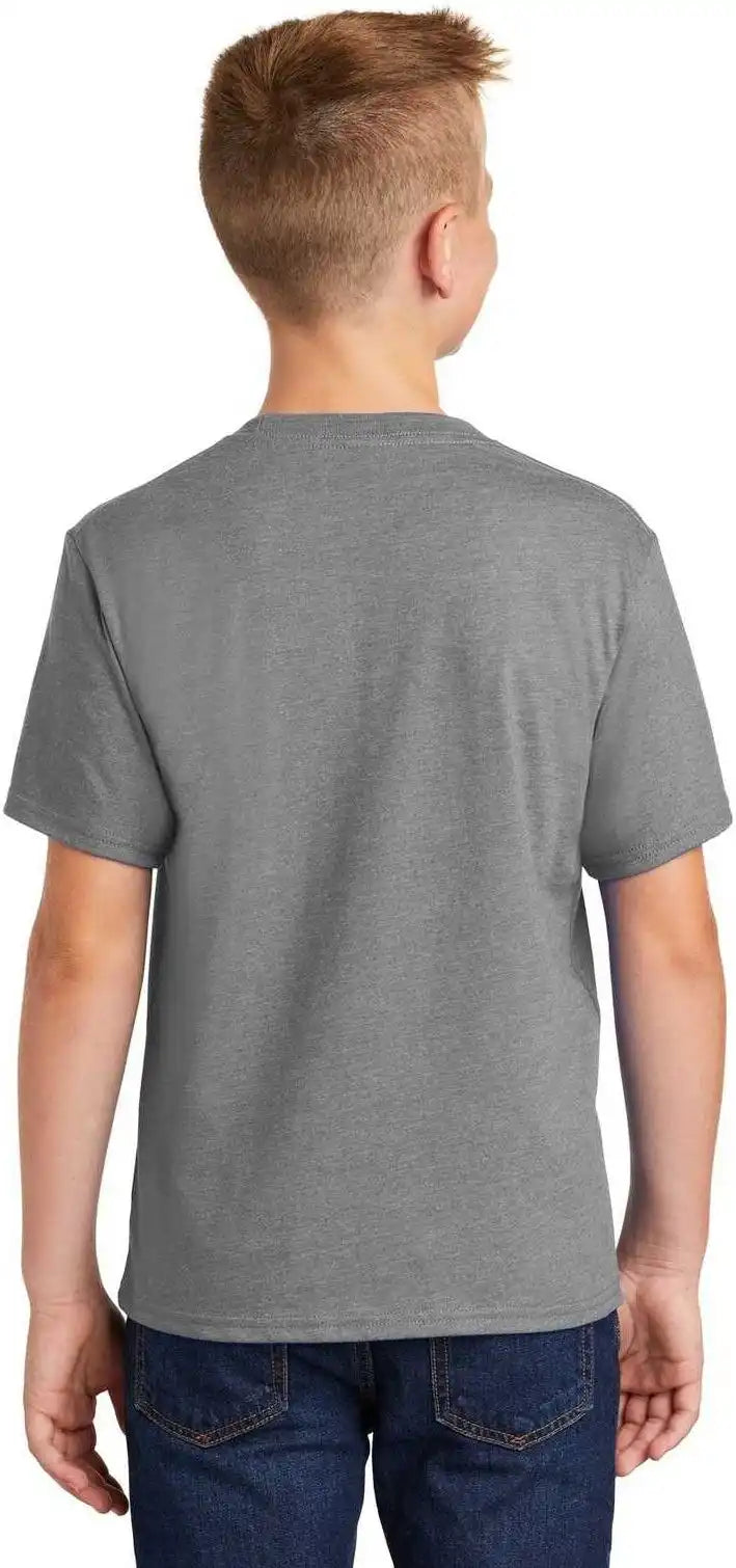 Port & Company Pc455y Youth Fan Favorite Blend Tee Graphite Heather