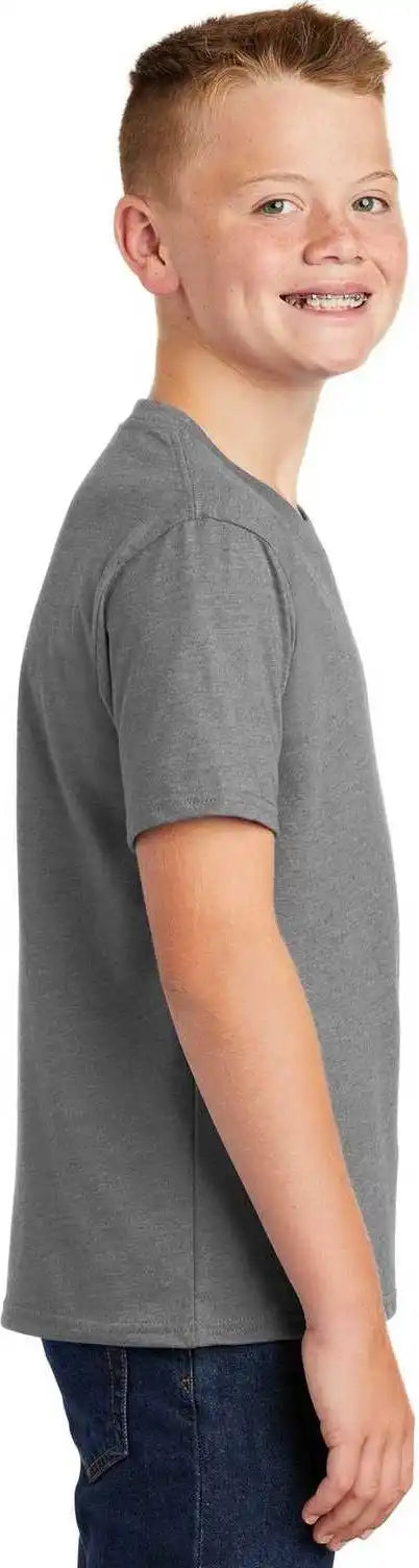 Port &amp; Company Pc455y Youth Fan Favorite Blend Tee Graphite Heather