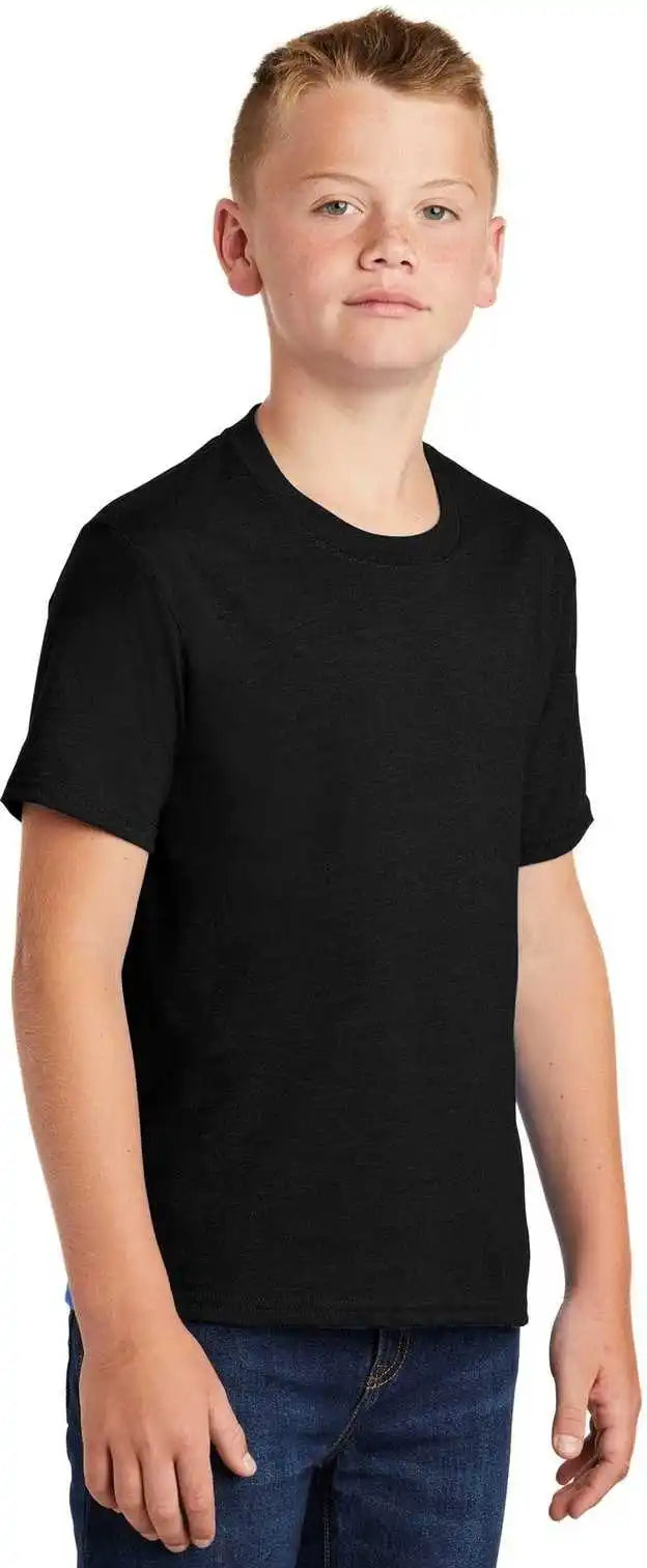 Port &amp; Company Pc455y Youth Fan Favorite Blend Tee Jet Black