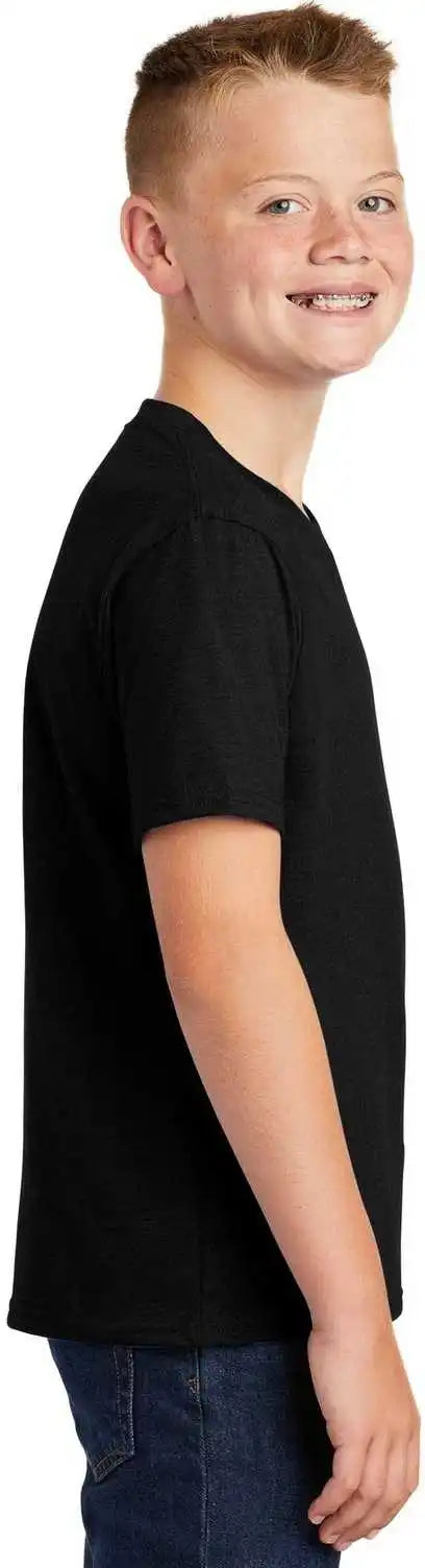 Port &amp; Company Pc455y Youth Fan Favorite Blend Tee Jet Black