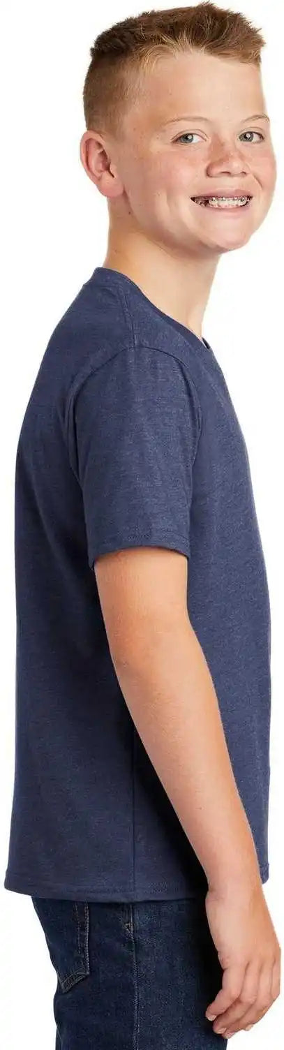Port &amp; Company Pc455y Youth Fan Favorite Blend Tee Team Navy Heather