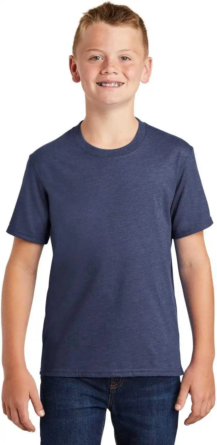Port & Company Pc455y Youth Fan Favorite Blend Tee - Team Navy Heather